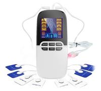 ®RisingFF Électrostimulateur musculaire Tens anti-douleur avec 8 électrodes réutilisables