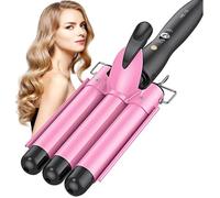 ®RisingFF Fer à friser électrique à trois barils pour cheveux longs et courts, fer à friser à grosses vagues