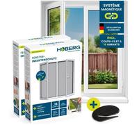 ®RisingFF Fixation magnétique innovante pour moustiquaire, jusqu'à 150 x 130 cm, avec 12 aimants [2 pièces]