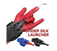 ®RisingFF Lance-toiles d'araignée qui tire réellement un vrai lanceur de corde jouet de poignet jeu de rôle bleu