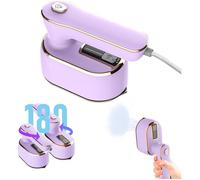 ®RisingFF Mini fer à vapeur pliable 1000 W, semelle antiadhésive en céramique, fer à vapeur portable 2 en 1