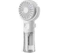 ®RisingFF Mini ventilateur brumisateur portable, rechargeable par USB, 4 vitesses, petit et léger (blanc)