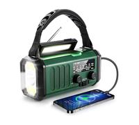 ®RisingFF Radio d'urgence, batterie 10 000 mAh, radio météo /AM/FM, lampe de poche LED et lampe de lecture, alerte SOS