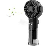 ®RisingFF Ventilateur portable avec brumisateur d'eau, ventilateur rechargeable USB à 4 vitesses, alimenté par batterie