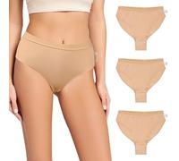 Risipu 3 Packs Dance Underwear High Cut Ballets Dance Briefs Breathable Seamless Gymnastic Underwear Short Pants (FR/ES, Âge, 12 Ans, 14 Ans, Taille Normale, Nu)