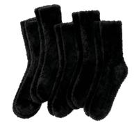 Risipu - 5 paires de chaussettes moelleuses pour femmes - Chaussettes thermiques pour enfants - Chaussettes de lit chaudes pour l'hiver - Chaussettes douillettes pour dames et filles, idéales pour les