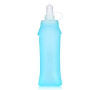 Risipu Bouteille d'eau souple en TPU pour course à pied, 500 ml, pliable et portable, pour sac d'hydratation, randonnée, cyclisme, escalade, extérieur, moto, course sur sentier (bleu, 500 ml)