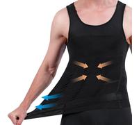 Risipu Gilet de Compression Amincissant pour Homme (Black, XL)