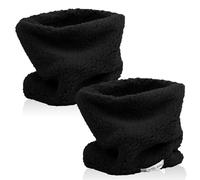 Risipu Lot de 2 écharpes d'hiver chaudes en polaire pour enfants, garçons et filles, écharpes rondes coupe-vent, cache-cou, masque (2 Pcs - Noir)
