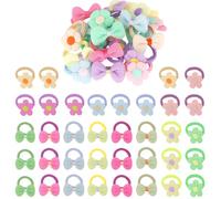 Risipu Lot de 36 élastiques à cheveux doux pour bébé - Sans dommages - Avec 18 nœuds et 18 fleurs - Accessoires pour cheveux de 1 à 8 ans - Idée cadeau