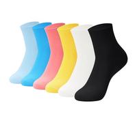 Risipu Lot de 6 paires de chaussettes en bambou sans couture pour femme 37-40