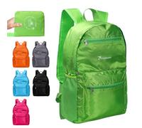 Risipu Petit sac à dos de randonnée léger et pliable - Imperméable - Durable - Pliable - Pour femme et homme - Pour randonnée, cyclisme, voyage, marche, camping, Vert L, M, Classique