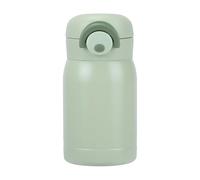 Risipu Petite bouteille d'eau de 150 ml avec paille - Mini bouteille isotherme pour boissons chaudes et froides, ouverture à une main, couvercle anti-fuite, en acier inoxydable, portable pour café