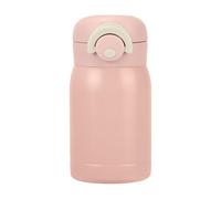 Risipu Petite bouteille d'eau de 150 ml avec paille - Mini bouteille isotherme pour boissons chaudes et froides, ouverture à une main, couvercle anti-fuite, en acier inoxydable, portable pour café