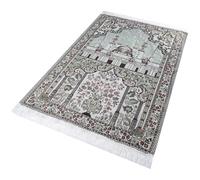 Risipu Tapis de prière Musulman, Tapis de prière Portable pour Hommes, Femmes et Enfants, Set de prière, Tapis de prière Islam, Cadeau Eid Ramadan, Doux et Luxueux (QS, One Size)