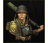 Risjc 1/10 buste de soldat en résine WWII Normandie Landing Infantry Division modèle d'officier // N26931 (non assemblé et non peint)