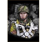 Risjc 1/10 figurine en résine buste modèle miniature moulé sous pression de soldats aéroportés britanniques pendant la Seconde Guerre mondiale //N43656 (non assemblé et non peint)
