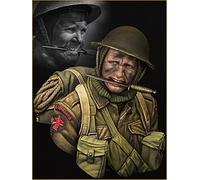 Risjc 1/10 modèle de Buste de Figurine en résine thème Militaire de la Seconde Guerre Mondiale, kit de modèle de Soldat des Forces spéciales Britanniques