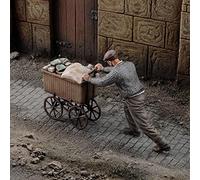 Risjc 1/35 des civils de la Seconde Guerre Mondiale s'échappent de la Ville kit de modèle en résine (Chariot Compris) kit de Soldat Non assemblé et Non Peint ///12Y395