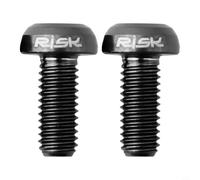 RISK Boulons de rechange M5 x 12 mm pour porte-bidon pour vélo de route, VTT et vélos de banlieue (noir)