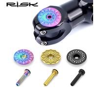 RISK-Capuchon de tige de vélo en alliage de titane M6x30, jeu de vis à 2,2 pour tube de tête de fourche avant 1 1/8 pouces (28.6mm) sans filetage Totem-Gold