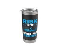 Risk Is Far Better Than Regret Scuba Dive Diver Diving Gobelet isotherme en acier inoxydable double paroi