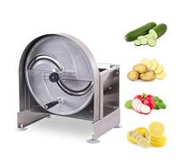 Rismanor Trancheuse manuelle professionnelle pour fruits et légumes de 0,2 à 12 mm d'épaisseur réglable en acier inoxydable multifonction pour trancher les fruits, le citron, l'oignon, le chou