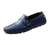 rismart Homme Glisser sur Appartements Élégant Conduire Une Voiture Souple Mocassins Chaussures(Bleu Marine,43 EU