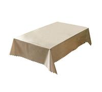 rismart Imperméable Nappe Rectangulaire PVC Nappes de Table pour Salle à Manger Cuisine Marron 140_x_260_cm