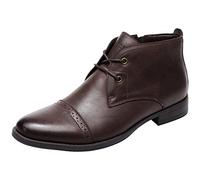 rismart Profession Bottes Chukka pour Homme Vêtir Cuir Cheville Chausson Marron,39