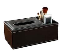 rismart Trois Compartiments Boite de Rangement pour Ranger Télécommande Clés Tissu Tableau Multi-Appareil,Noir