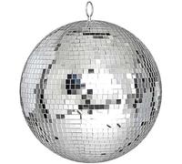 Rismise Boule disco - 20 cm - Boule à facettes brillante - Pour sapin de Noël, mariage, carnaval, fête d'anniversaire, décoration argentée - Effet de lumière