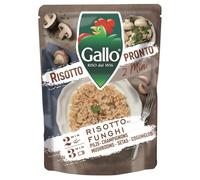 RISO GALLO - Risotto aux Champignons - Pronto en 2 Minutes - Crémeux et Onctueux comme un Vrai Risotto Maison - le paquet de 250g - Le Lot De 4