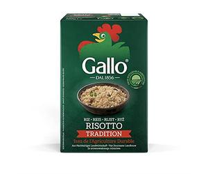 RISO GALLO - Riz Arborio pour Risotto - 500g - Cultivé avec soin pour une texture crémeuse et un goût délicat - Prêt à être cuisiné - Epicerie Salée - Le Lot De 4