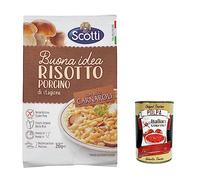 Riso Scotti Lot de 6 champignons de porcino de saison sans gluten sans carnaroli 210 g + polpa italien Gourmet 400 g