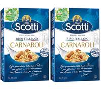 Riso Scotti - Riz Carnaroli - Riz à risotto super fin, riz italien, prêt en 16' - 1 kg (Lot de 2)