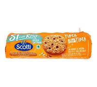 Riso Scotti Si con Riso Biscotto Multicereale Biscotto Biscotto Biscotto Biscuits à grains multiples avec pépites de chocolat sans lactose, sans protéines de lait 250 g Lot de 20 biscuits