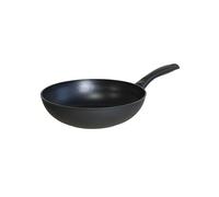Risoli Easy Extra BLACK, Wok pour induction et gaz Ø28 cm, en aluminium forgé 3 mm, fabriqué en Italie
