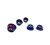 RISON Lot de 10 écrous de pignon bi-hexagonaux en titane 12PT (M10 x 1,5 mm, bleu brûlé)
