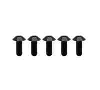 RISON Lot de 5 boulons à tête bombée en titane M5 x 0,8 x 12 mm Noir Vis à tête bombée pour vélo moto