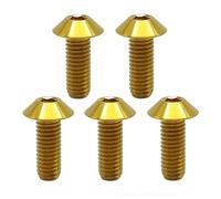 RISON Lot de 5 boulons à tête bombée en titane pour parapluie M6 x 16 mm
