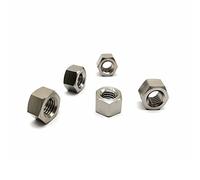 Rison Lot de 5 écrous hexagonaux en titane DIN934 M7 x 1 mm TI6AL4V en titane GR5