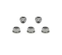 RISON-Titanium 5 Pièces Écrous à Bride en Titane M8, Ecrou a Embase Hexagonaux DIN 1664 Écrou de Sécurité Autofreiné, Écrous de Pignon Métalliques pour Moto Vélo