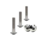 RISON Titanium Boulon M6x1.0x35mm Titane Tête en dôme Boulon tête hexagonale interne Tige en alliage de titane Boulons en titane naturel Écrou tête vis pour vélo Moto 5 pièces