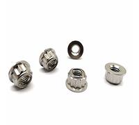 RISON-Titanium Écrous à Bride en Titane M10x1.5mm, Écrous Bi-hexagonal 12PT, Écrou Sécurité Autofreiné Avec Filetage, Écrou de Blocage avec Bride Contre-écrou de Pignon de Moto, 5 Unités