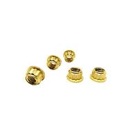 RISON-Titanium Écrous à Bride en Titane M10x1.5mm, Écrous Bi-hexagonal 12PT, Écrou Sécurité Autofreiné Avec Filetage, Écrou de Blocage avec Bride Contre-écrou de Pignon de Moto, 5 Unités