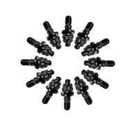 RISON-Titanium Lot de 12 Ensembles de Boulons de Goujon de Collecteur d'échappement en Titane GR5, Kit de Goujons avec Contre-Écrou de Bride Collecteurs d'échappement, Pièces de Voiture Automobiles