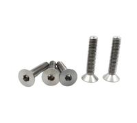 RISON-Titanium Lot de 5 Boulons en Titane M6x1.0x25mm, Vis à Tête Fraisée avec Six Pans Creux, Vis à Tête Plate Allen, Vis en Titane Hexagonale pour Moto Vélo VTT