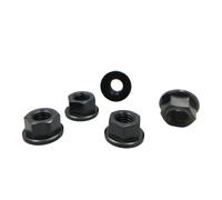 RISON-Titanium Lot de 5 Écrous à Bride en Titane M8x1.25mm, Écrou de Roue de Chaîne DIN1661, Écrous Hexagonaux avec Bride Écrous de Verrouillage Écrous D'arrêt Écrous de Pignon pour Moto, Vélo