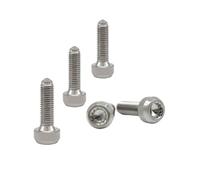 RISON-Titanium Lot de 5 Vis en Titane M7x1x24.5mm, Boulons de Jante Fendue en Titane, Vis à Cylindre Boulons de Roue Split Rim Bolts, Idéal pour BBS | RSII | RXII Véhicules